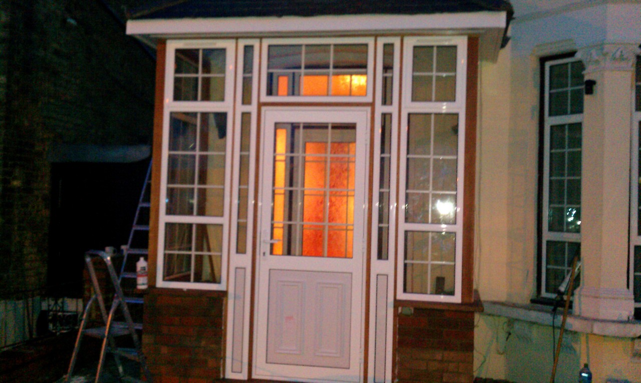 uPVC porch with Georgian bar glazing installed in Uxbridge